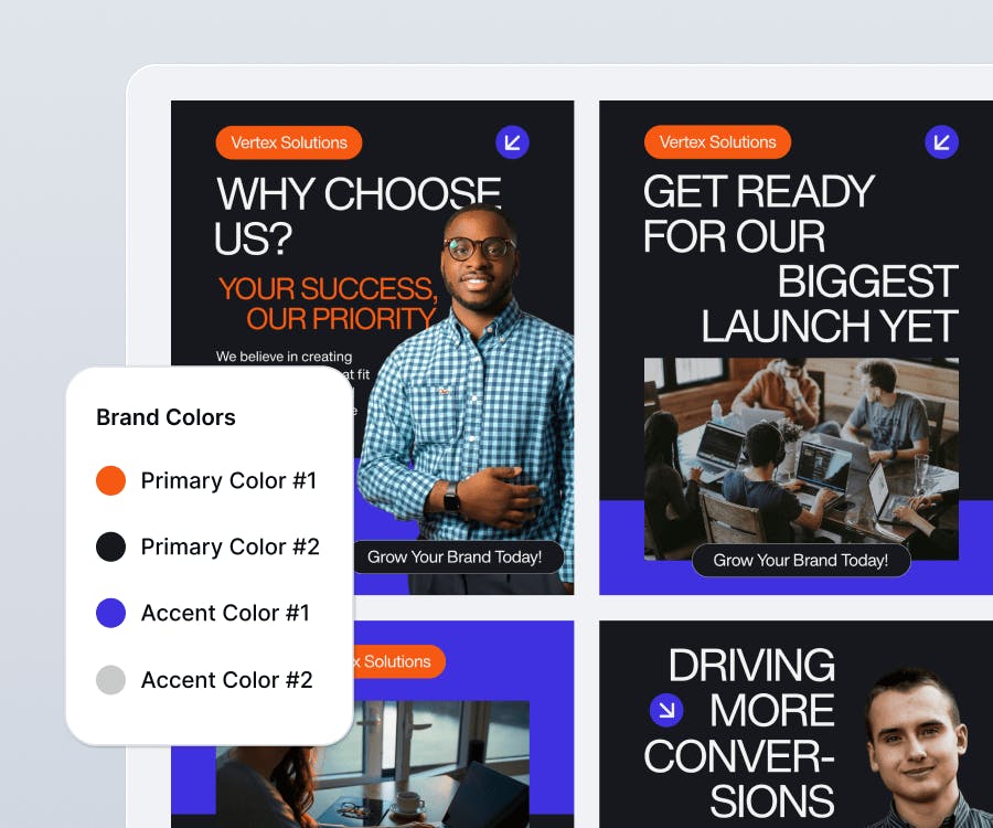 Stick to a consistent color palette whenever you create a design using your Instagram post template - Kittl