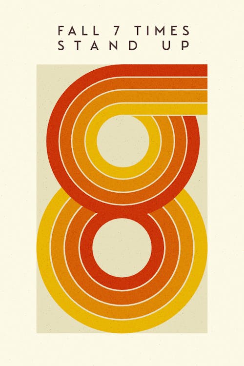 Stand Up 8 - Minimal Mid-Century Modern Style Poster