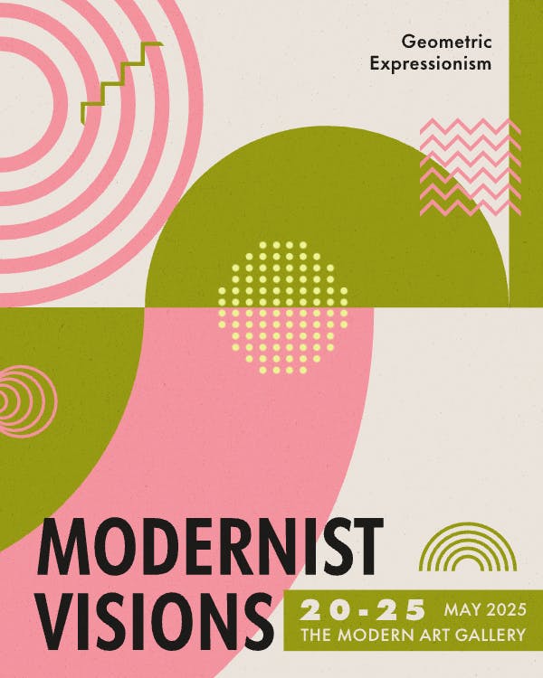 Art Show Event Mid-century modern Poster