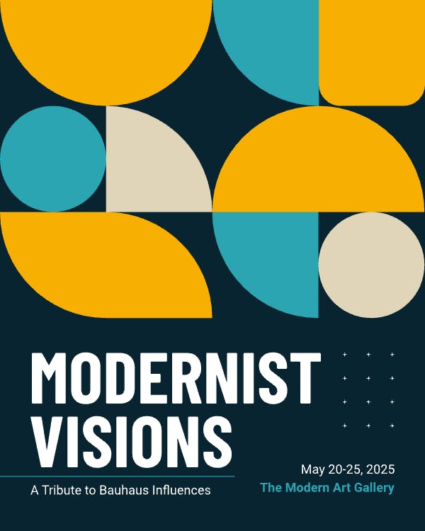 mid-century modern flyer - Bauhaus Poster